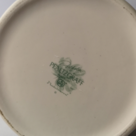 Large Pfaltzgraff Portfolio Sauce Pitcher with Handle, Naturewood, Made in US - Picture 5 of 5